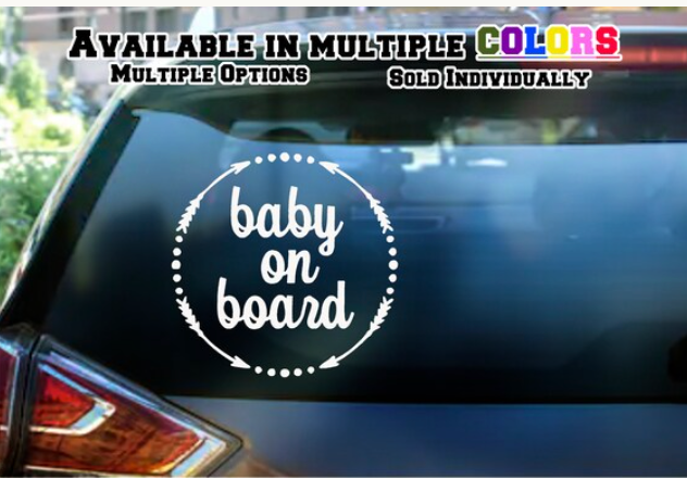 Baby On Board Decal Sticker