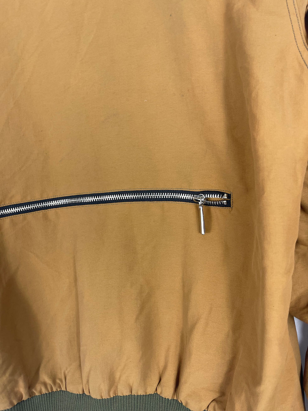 Thumbnail: Maniere De Voir - Tan and Olive Zip Up Jacket