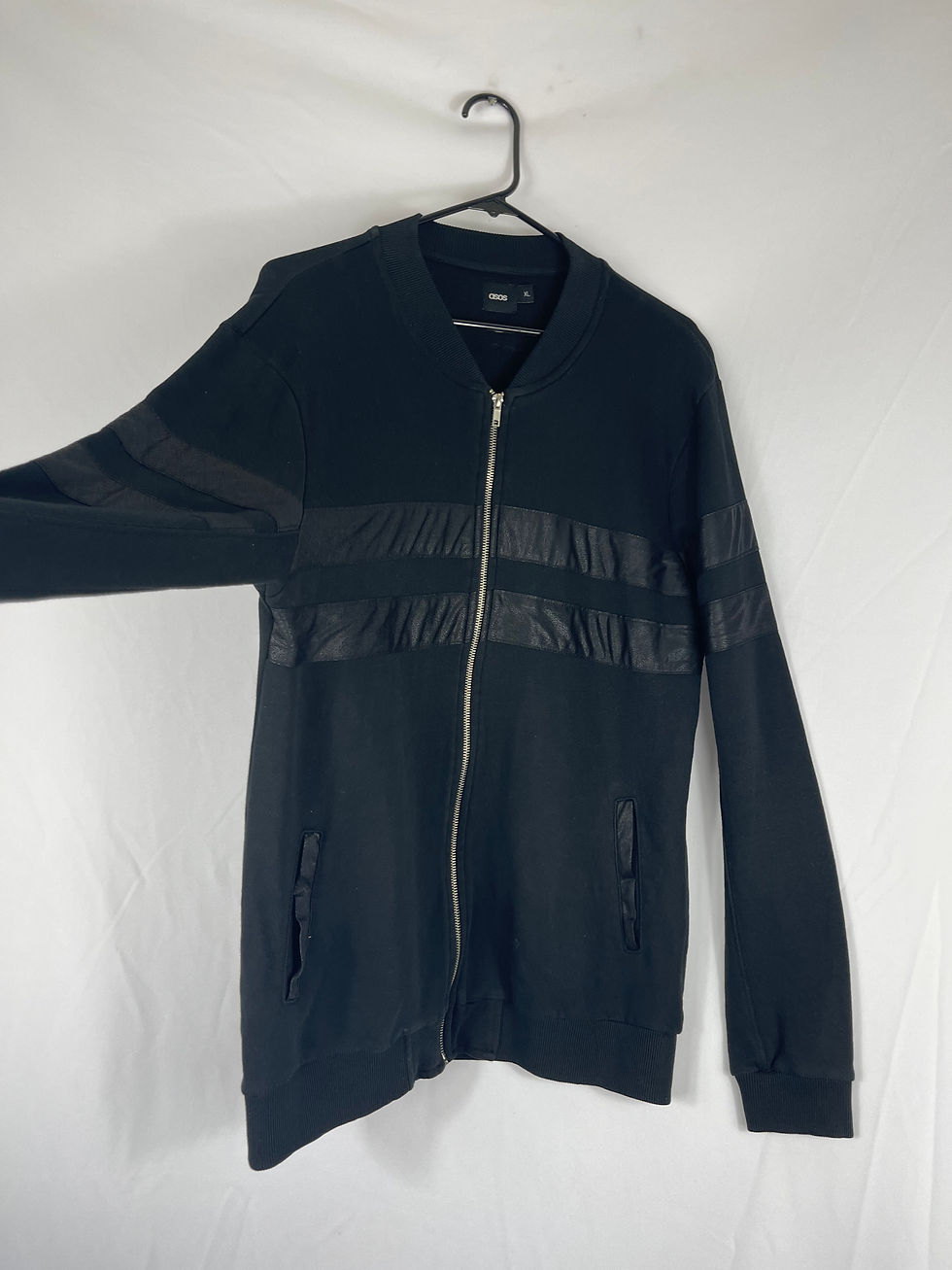 Thumbnail: ASOS - Black on Black Zip Up Crew