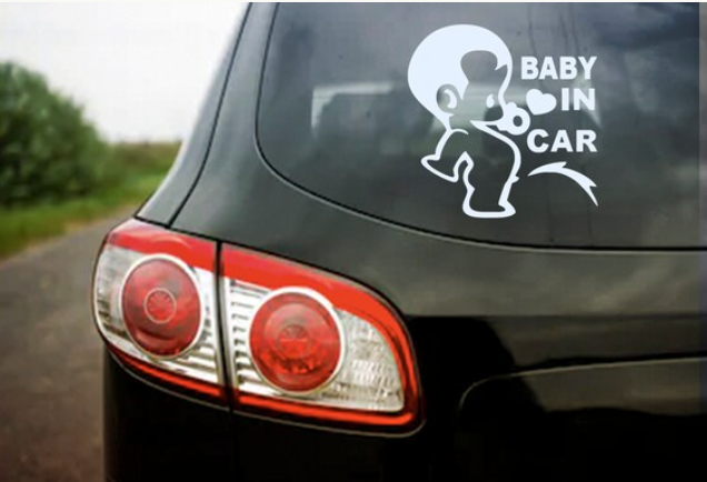 Thumbnail: Baby In Car Decal Sticker