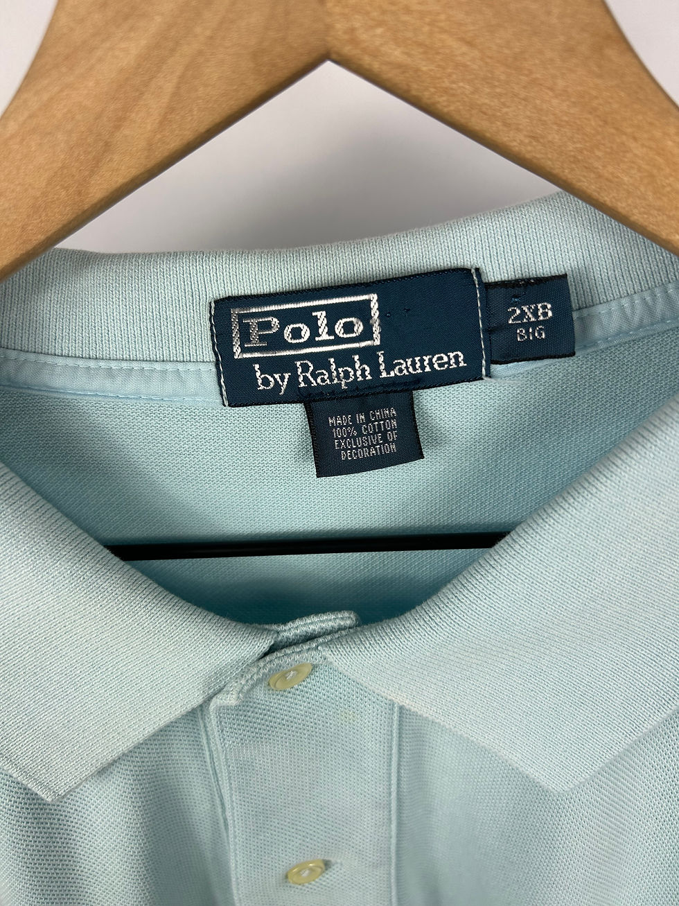 Thumbnail: Polo by Ralph Lauren Light Blue Polo Shirt with Light Blue Logo