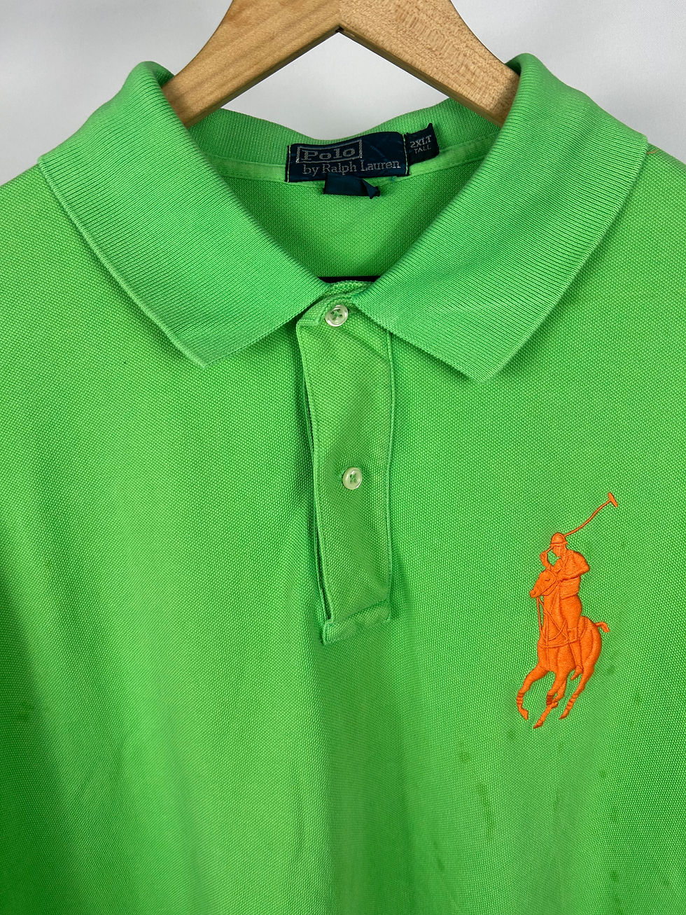 Thumbnail: Polo by Ralph Lauren Green Polo Shirt with Orange Logo