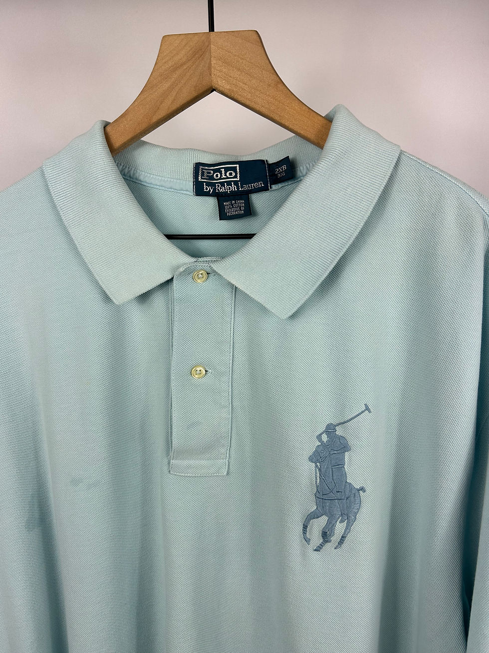 Thumbnail: Polo by Ralph Lauren Light Blue Polo Shirt with Light Blue Logo