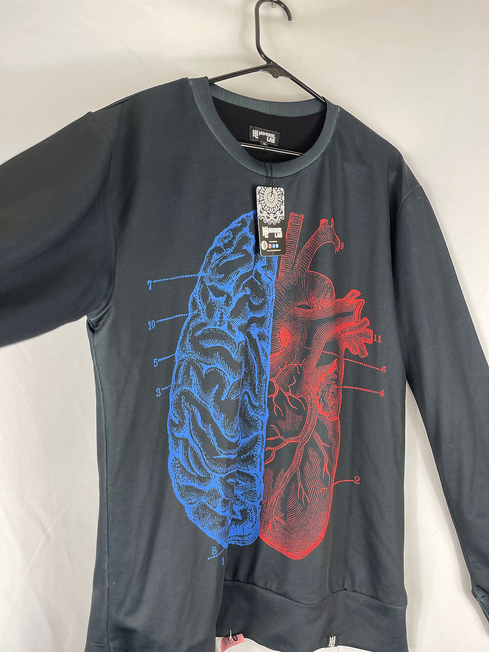 Thumbnail: Hoodie Lab Heart Brain Crewneck