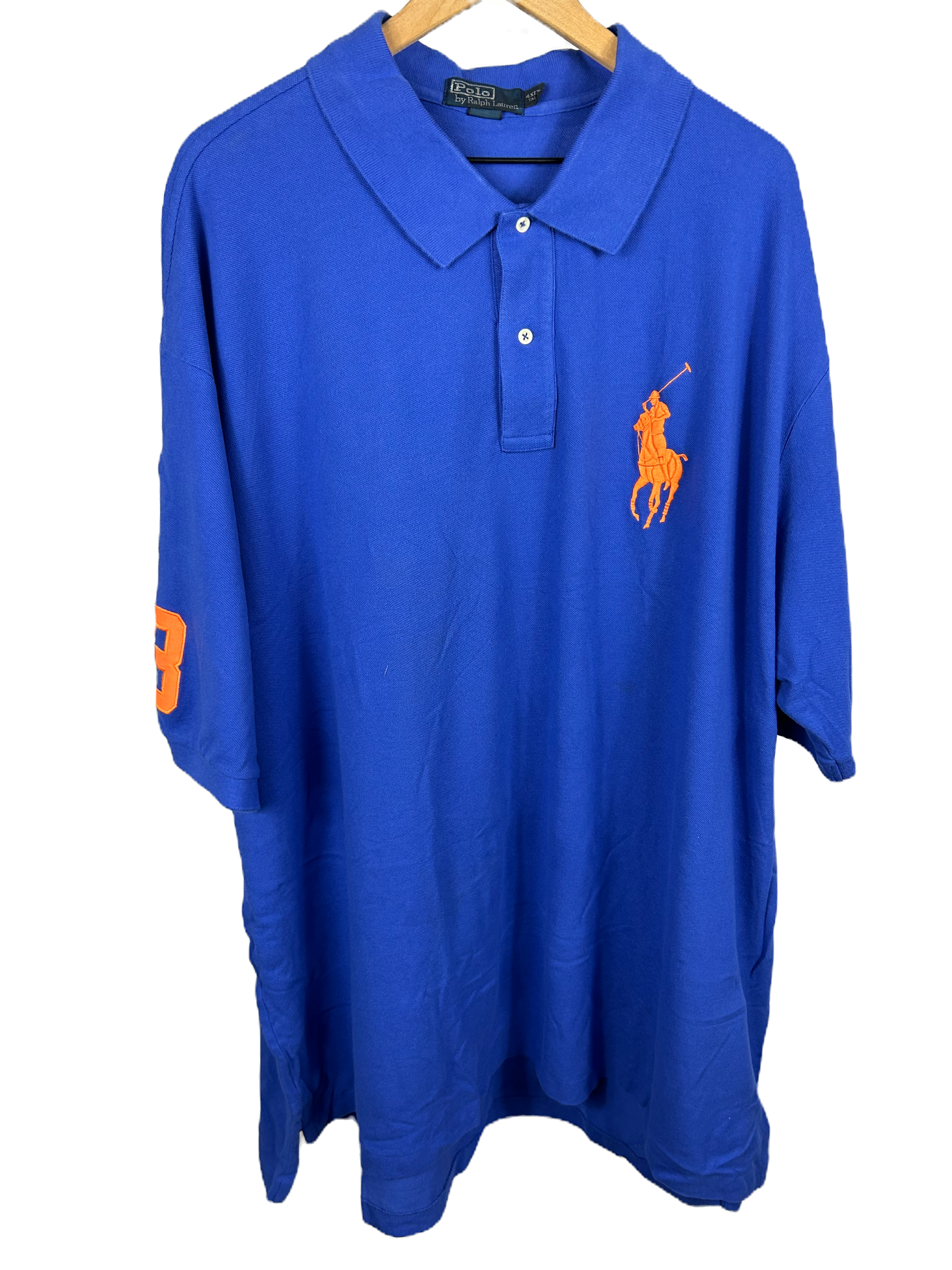 Polo by Ralph Lauren Blue Polo Shirt with Orange Logo