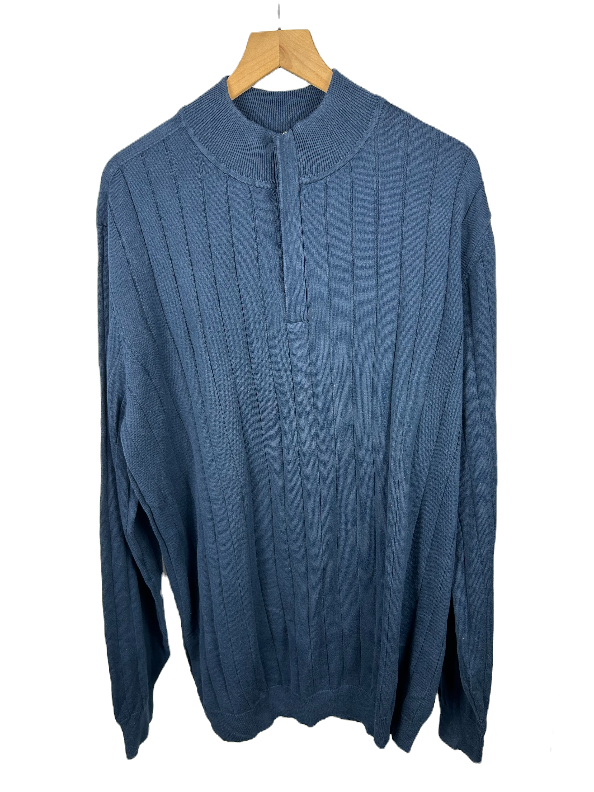 King Size Blue Quarter-Zip Sweater