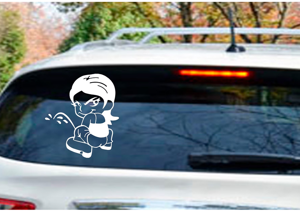 Girl Peeing Decal Sticker