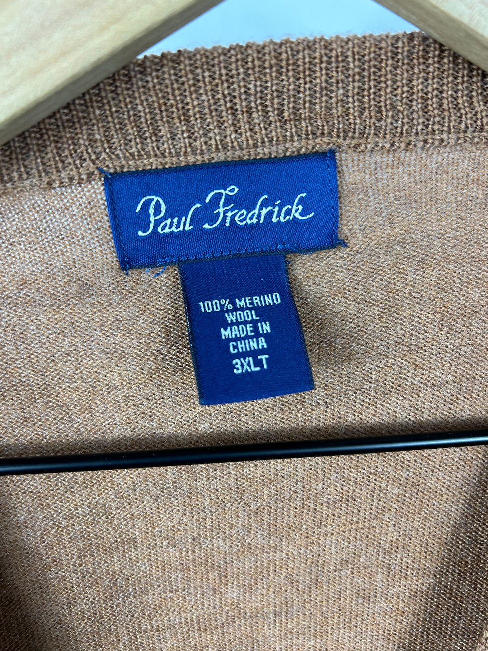 Thumbnail: Paul Fredrick Brown Sweater (100% Merino Wool)