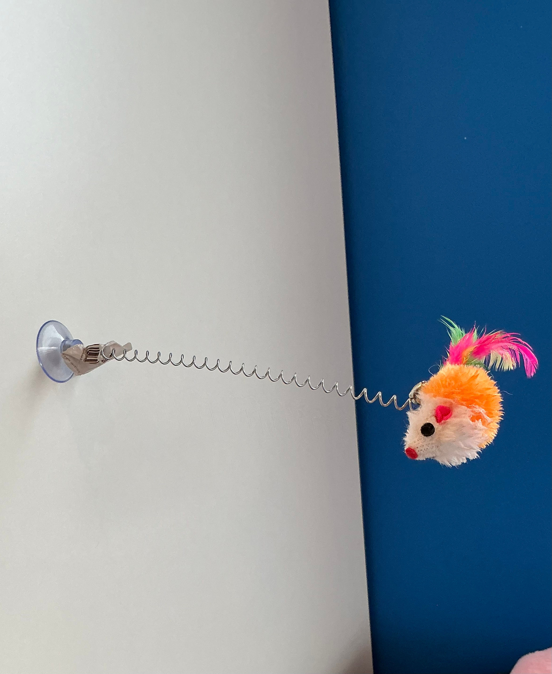 Cat Toys Wand Feather Tease Toy Swing Sucker Fur Mouse Bell Toy