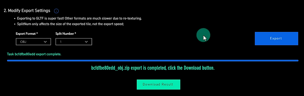 Click "Download Result" 