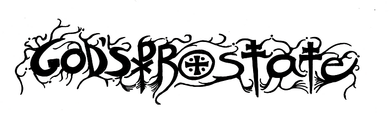 Logo for a fictional band called God's Prostate