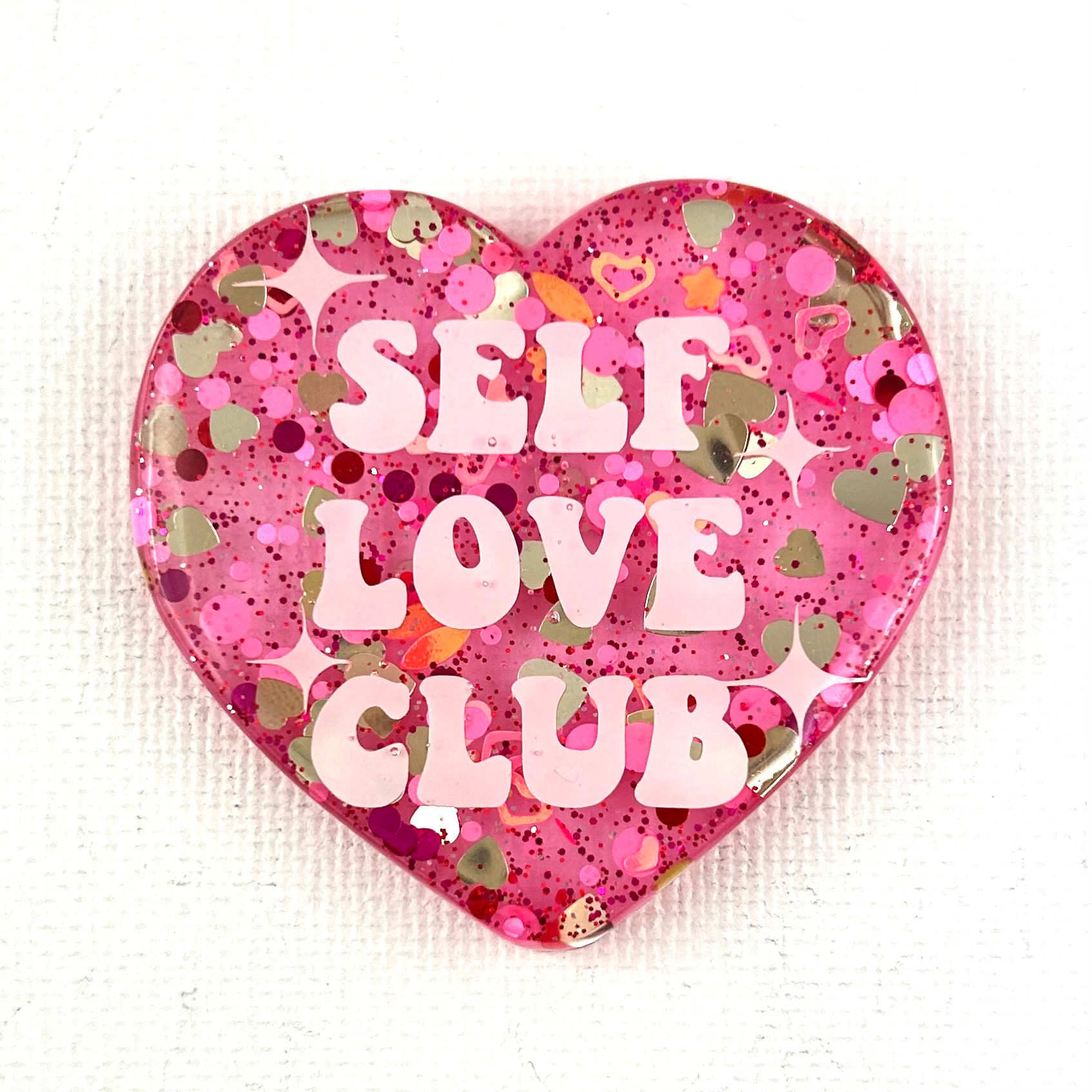 Broche "Self love club" Light rose