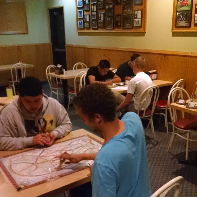 Some early arrivals to Squires Knight #squirespdx # teendadsmatter