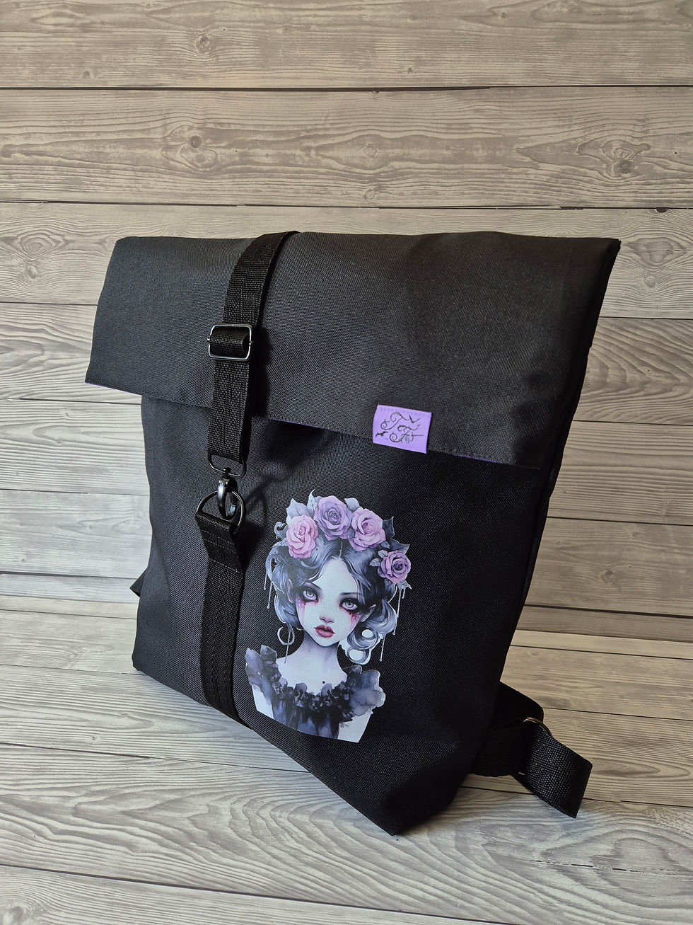 Miniaturbild: Rucksack Rolltop Gothic Girl