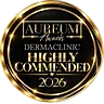 Aureum Awards 2026 Highly Commended badge: Facial Specialist of the Year, Kamila Bojko, DermaClinic Bristol