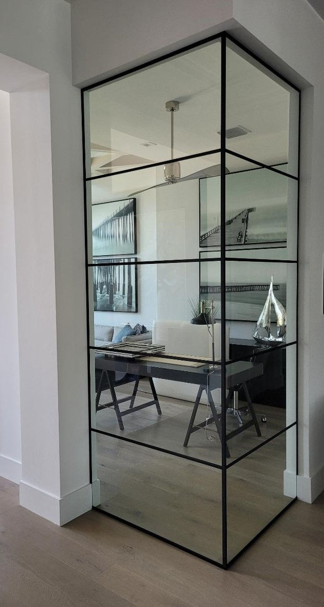 Interior Fixed Glass Window with Grids