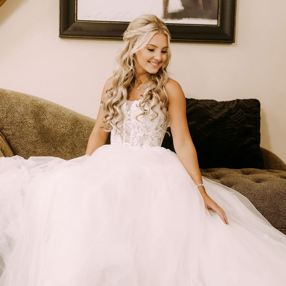 Half up hairstyle for bride