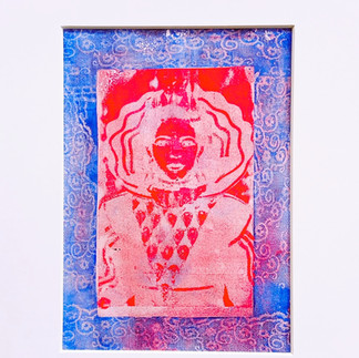 Gel printing plate techniques mixtes