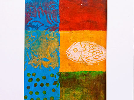 Techniques mixtes à l'aide d'une gel printing plate : des possibilités infinies !!! 🤩