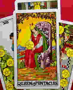 Queen of Pentacles Tarot Card