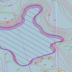 diseño 3d de lago para campo de golf