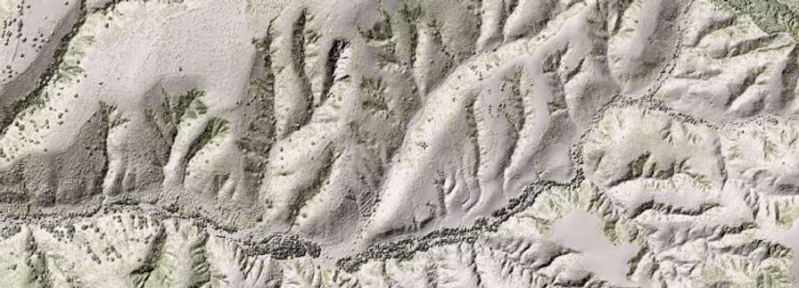 imagen obtenida con lidar para estudio del relieve