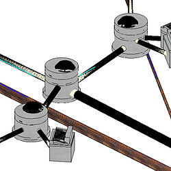 Detalle de tubos y registros de saneamiento en 3D