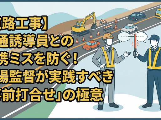 【道路工事】交通誘導員との連携ミスを防ぐ！現場監督が実践すべき「事前打合せ」の極意