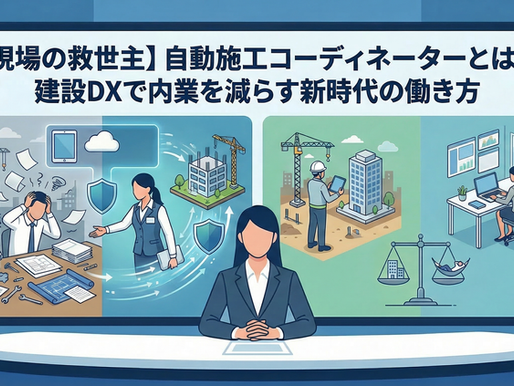 【現場の救世主】自動施工コーディネーターとは？建設DXで内業を減らす新時代の働き方