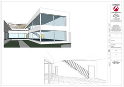 jednorodzinny koncepcja minimalizm - Drawing Sheet - A8 - perspektywy
