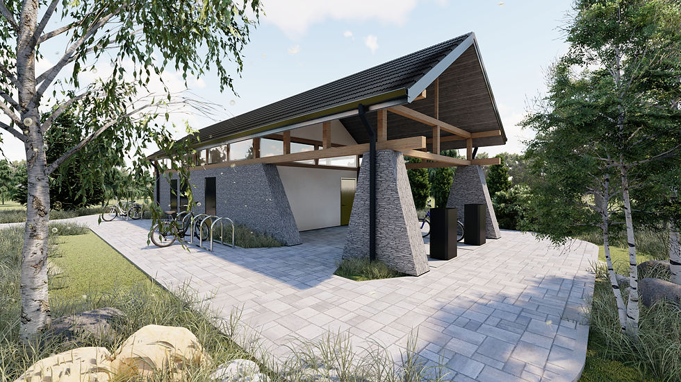 Zawoja-zaplecze ścieżki rowerowej