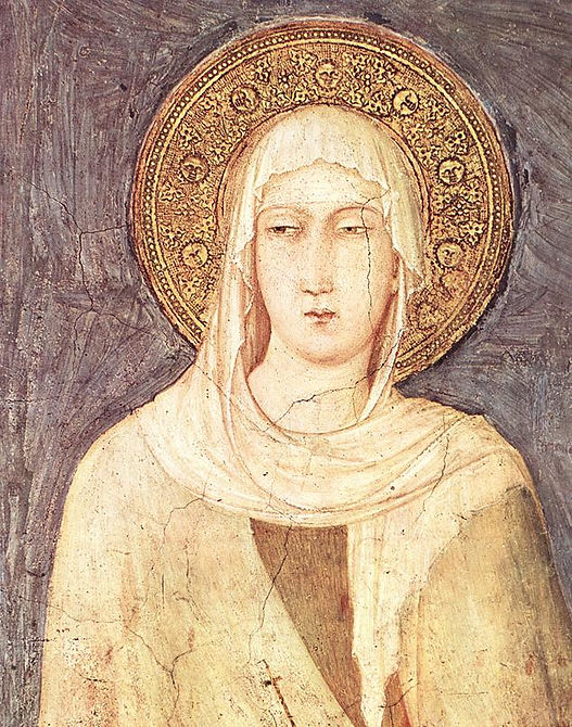 1320-25 - Frescoes in the transept - St Margaret (detail).jpg