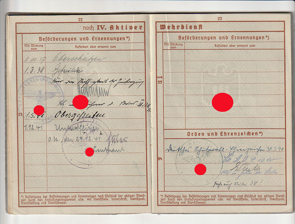 Thumbnail: Wehrpaß + Urkunden Minden-Infanterie Regiment 216/86. Infanterie Division