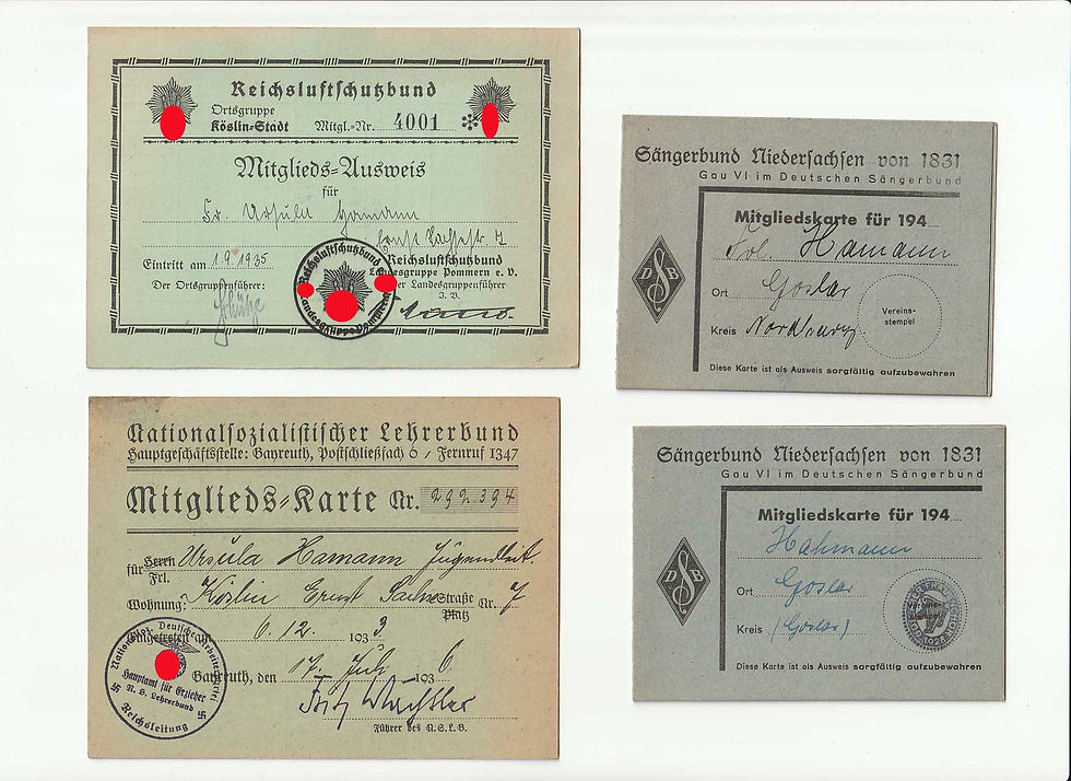 Thumbnail: NSDAP Konvolut-Reichsluftschutzbund-Volkswohlfahrt-N.S. Lehrerbund-Sängerbund Goslar, detailaufnahmen
