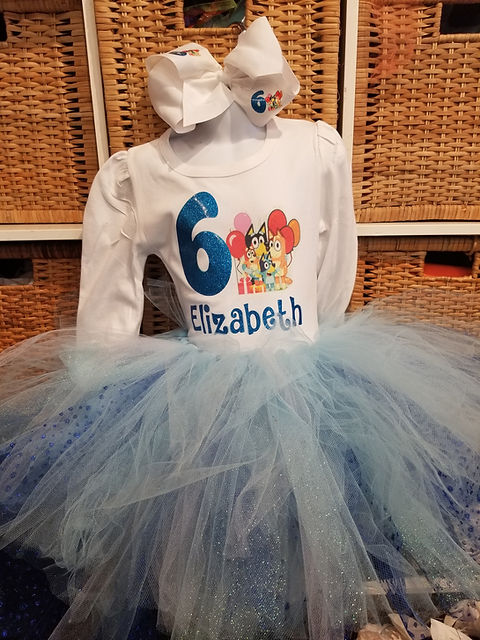 Bluey 6th Birthday Outfit | Bearabows Bluey 6th Birthday Outfit | Bearabows