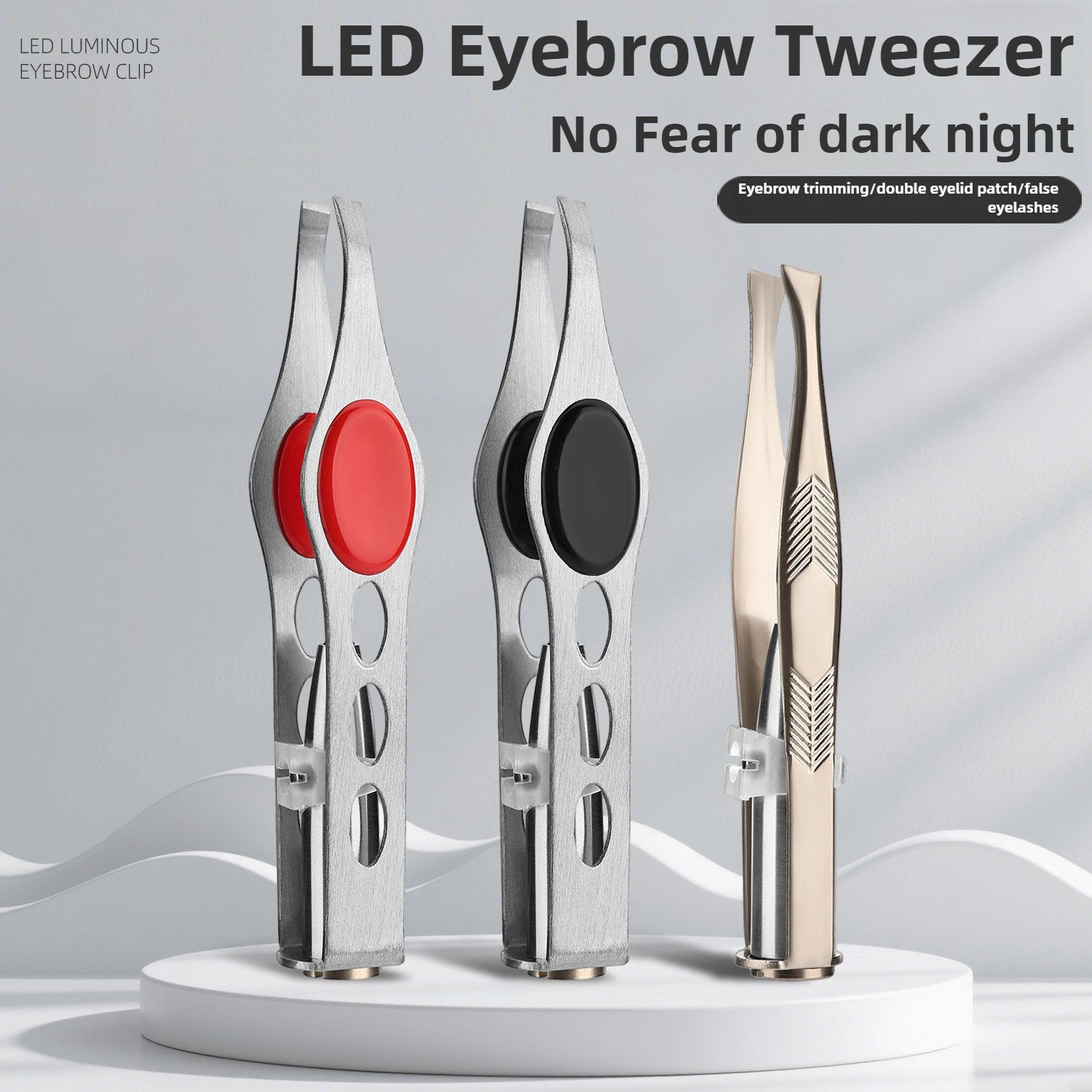 1pcs Hot Sales Portable Stainless Steel Button Cell Smart Design Eyebrow Hair Re