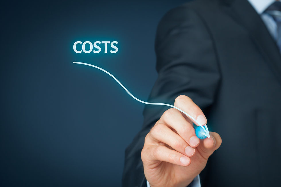 Business professional illustrating a downward cost trend—representing the cost-efficiency of using a colocation data center in Maryland.