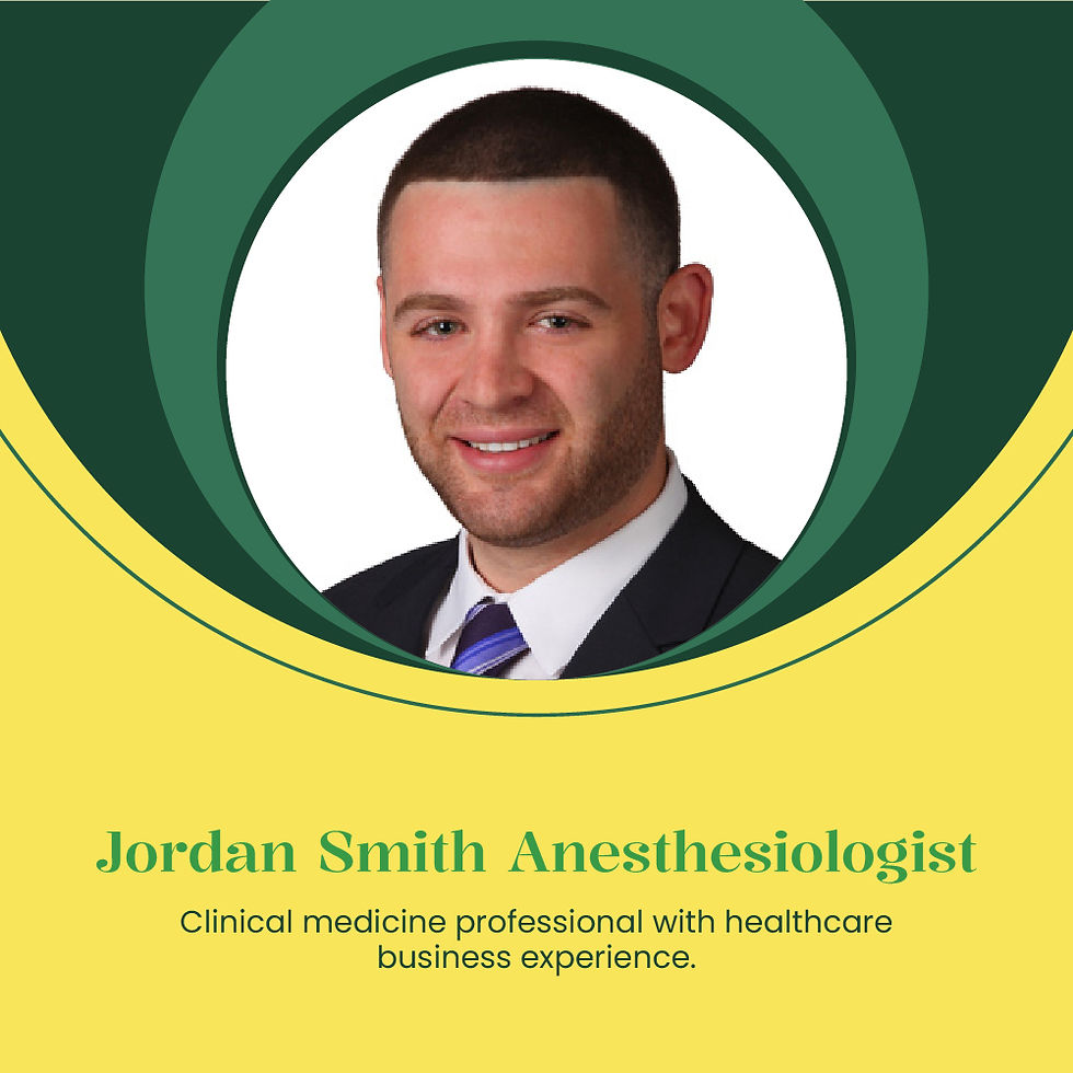 Jordan Smith Anesthesiologist built companies that sit inside healthcare intentionally