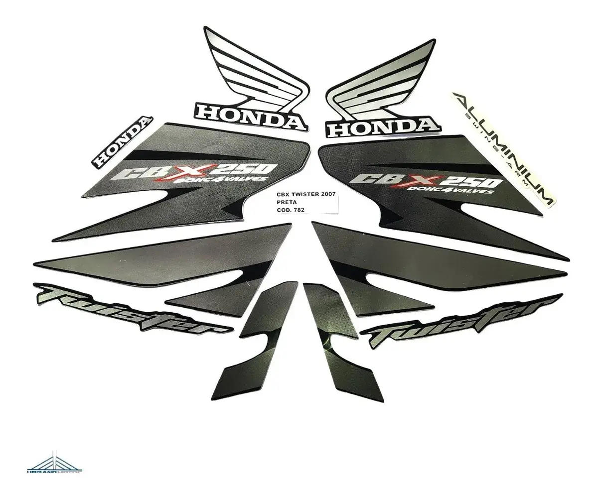 Adesivos Twister 250 2007 Preta Padrão Original