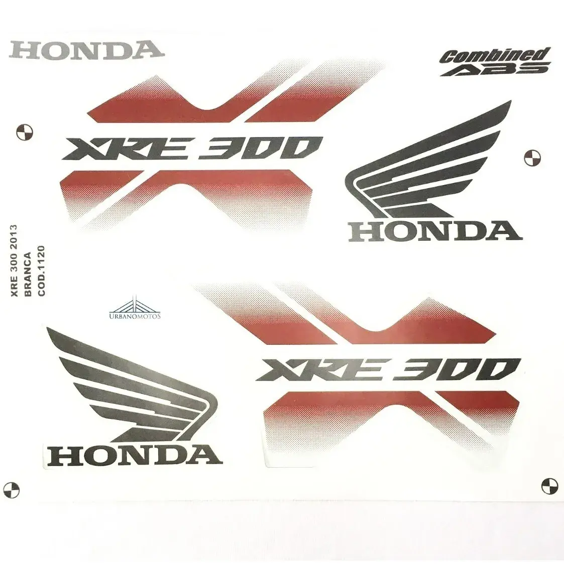 Kit Adesivo Jogo Adesivo Completo Xre 300 Xre300 2013 Branca