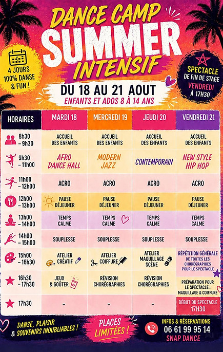 planning stage été 2026