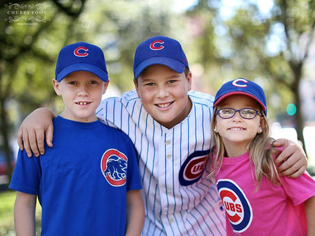 Cubs win! {children's family photography}