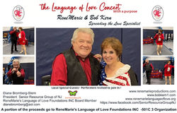Rene & Bob post card with guest s