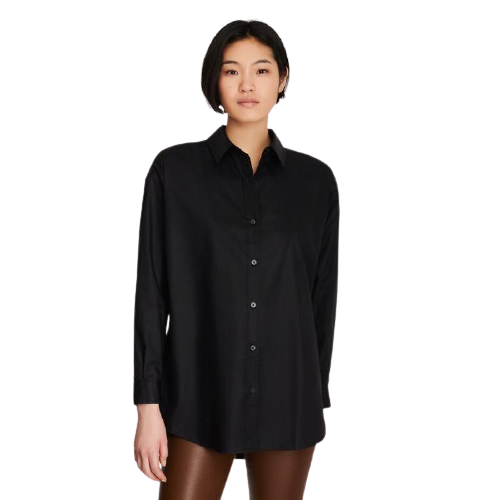 black button down blouse