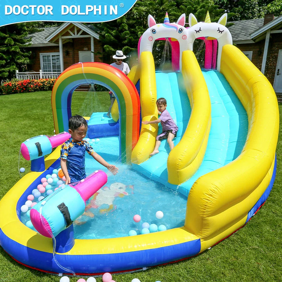 Thumbnail: מגלשת חד-קרן כפולה מבית Doctor Dolphin