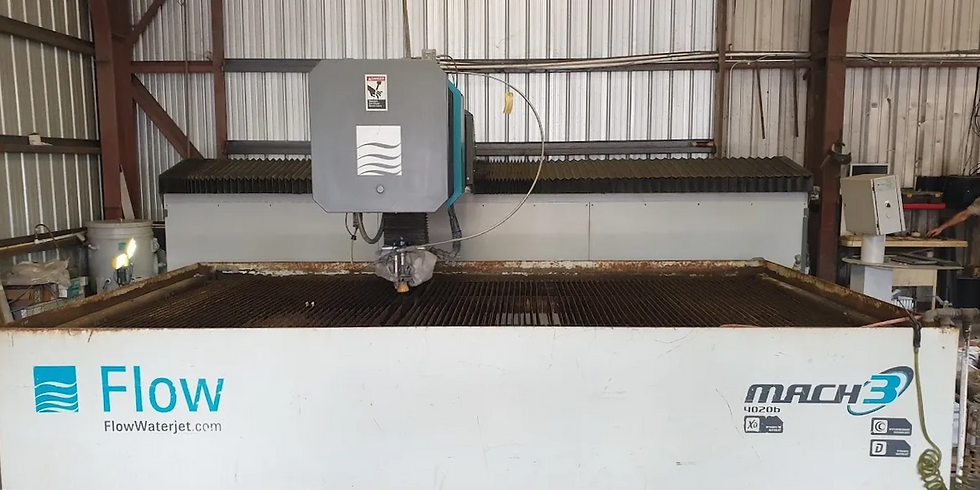 waterjet machine ready to cut large DOT signs
