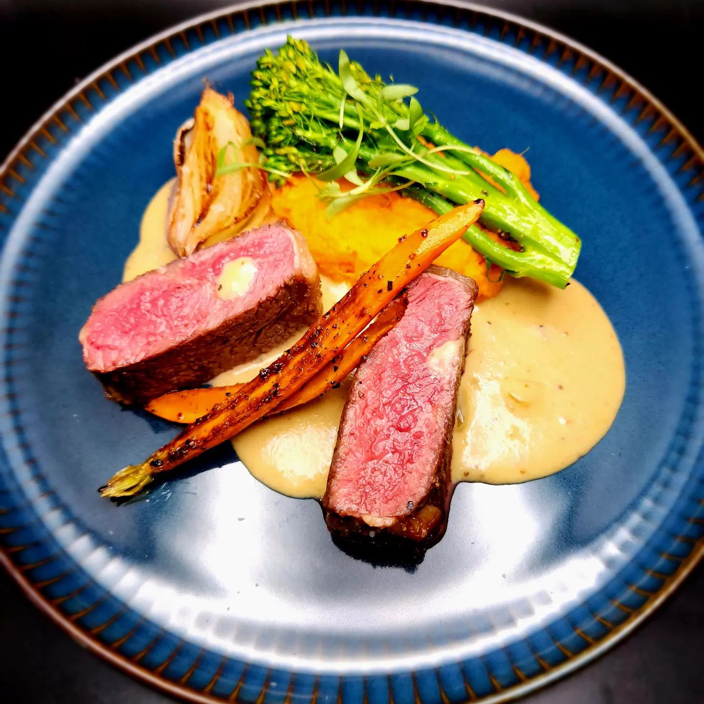 Ribeye Steak with a Whiskey Garlic Sauce - Elisas Catering - Private Chef Dinner