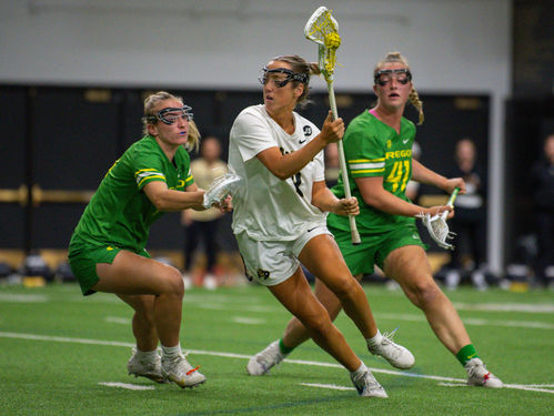 Buffs lacrosse takes care of business on rainy Senior Night