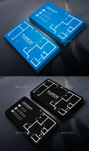 architect visiting card psd