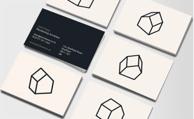 Simple business cards for architects